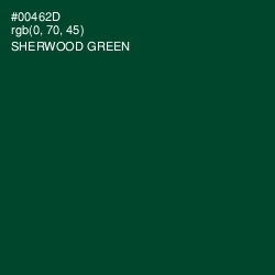 #00462D - Sherwood Green Color Image