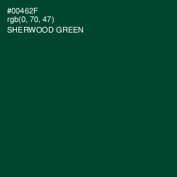 #00462F - Sherwood Green Color Image