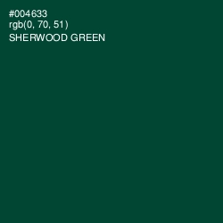 #004633 - Sherwood Green Color Image