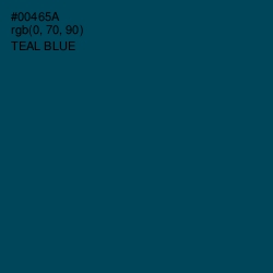 #00465A - Teal Blue Color Image