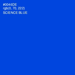 #0046DE - Science Blue Color Image