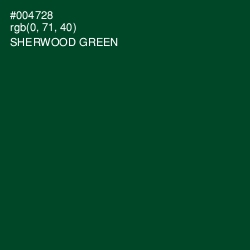 #004728 - Sherwood Green Color Image