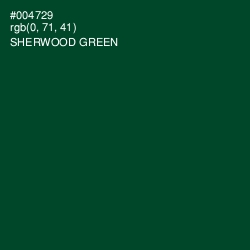 #004729 - Sherwood Green Color Image
