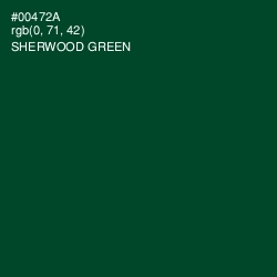 #00472A - Sherwood Green Color Image