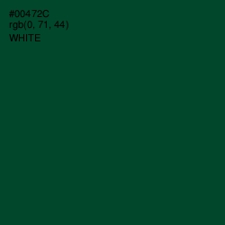 #00472C - Sherwood Green Color Image