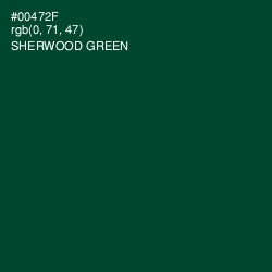 #00472F - Sherwood Green Color Image
