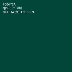 #00473A - Sherwood Green Color Image