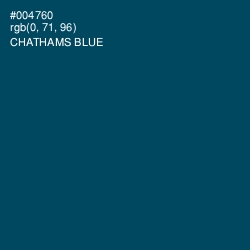 #004760 - Chathams Blue Color Image