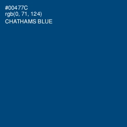 #00477C - Chathams Blue Color Image