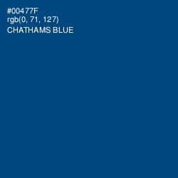 #00477F - Chathams Blue Color Image