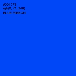 #0047F8 - Blue Ribbon Color Image