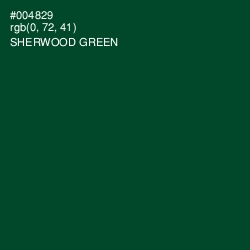 #004829 - Sherwood Green Color Image