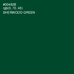 #00482B - Sherwood Green Color Image