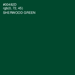 #00482D - Sherwood Green Color Image