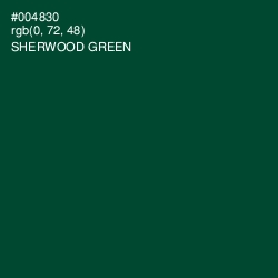 #004830 - Sherwood Green Color Image
