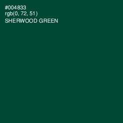 #004833 - Sherwood Green Color Image