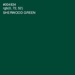 #004834 - Sherwood Green Color Image