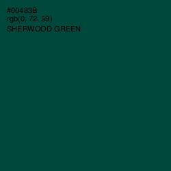 #00483B - Sherwood Green Color Image