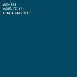 #004861 - Chathams Blue Color Image