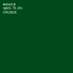 #004918 - Crusoe Color Image