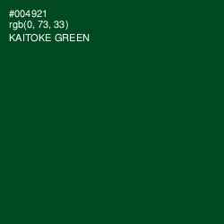 #004921 - Kaitoke Green Color Image