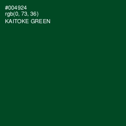 #004924 - Kaitoke Green Color Image