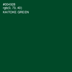 #004928 - Kaitoke Green Color Image