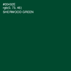 #00492E - Sherwood Green Color Image