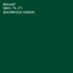#00492F - Sherwood Green Color Image