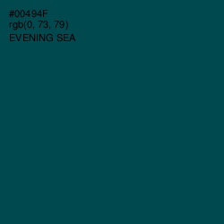 #00494F - Evening Sea Color Image