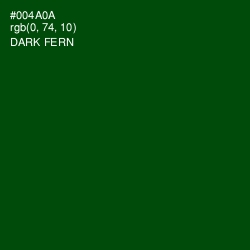 #004A0A - Dark Fern Color Image