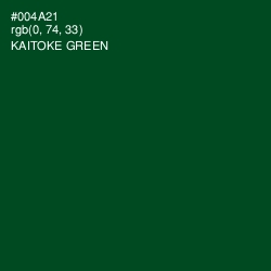 #004A21 - Kaitoke Green Color Image