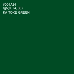 #004A24 - Kaitoke Green Color Image