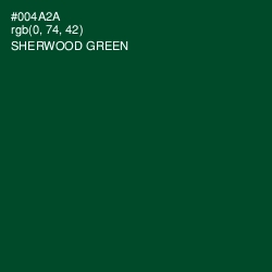 #004A2A - Sherwood Green Color Image