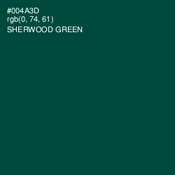 #004A3D - Sherwood Green Color Image