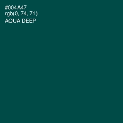 #004A47 - Aqua Deep Color Image