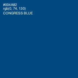 #004A82 - Congress Blue Color Image