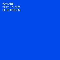 #004AEB - Blue Ribbon Color Image