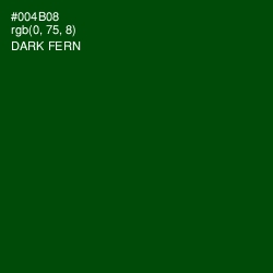 #004B08 - Dark Fern Color Image