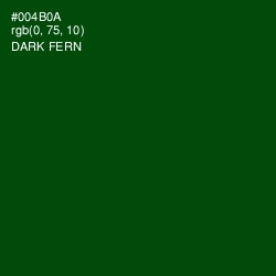 #004B0A - Dark Fern Color Image