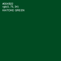 #004B22 - Kaitoke Green Color Image