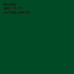 #004B25 - Kaitoke Green Color Image