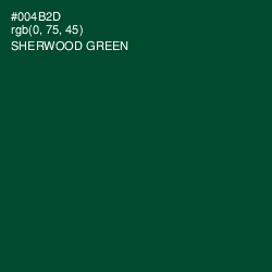 #004B2D - Sherwood Green Color Image