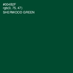 #004B2F - Sherwood Green Color Image