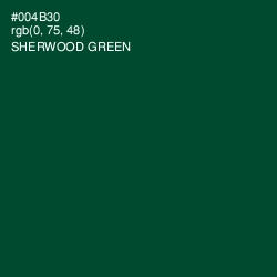 #004B30 - Sherwood Green Color Image