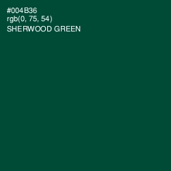 #004B36 - Sherwood Green Color Image