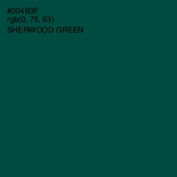 #004B3F - Sherwood Green Color Image