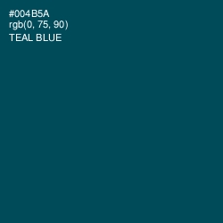 #004B5A - Teal Blue Color Image