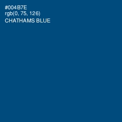 #004B7E - Chathams Blue Color Image