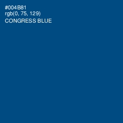 #004B81 - Congress Blue Color Image